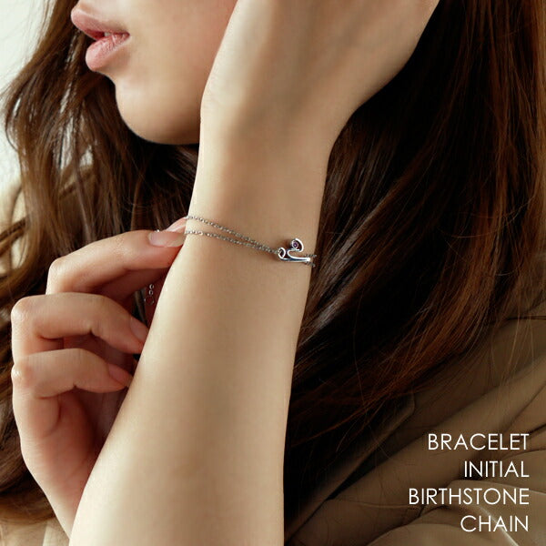 Alavel Choice of birthstone chain bracelet with initials APZ8005