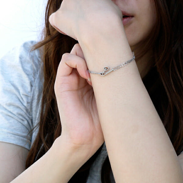 Alavel Choice of birthstone chain bracelet with initials APZ8005