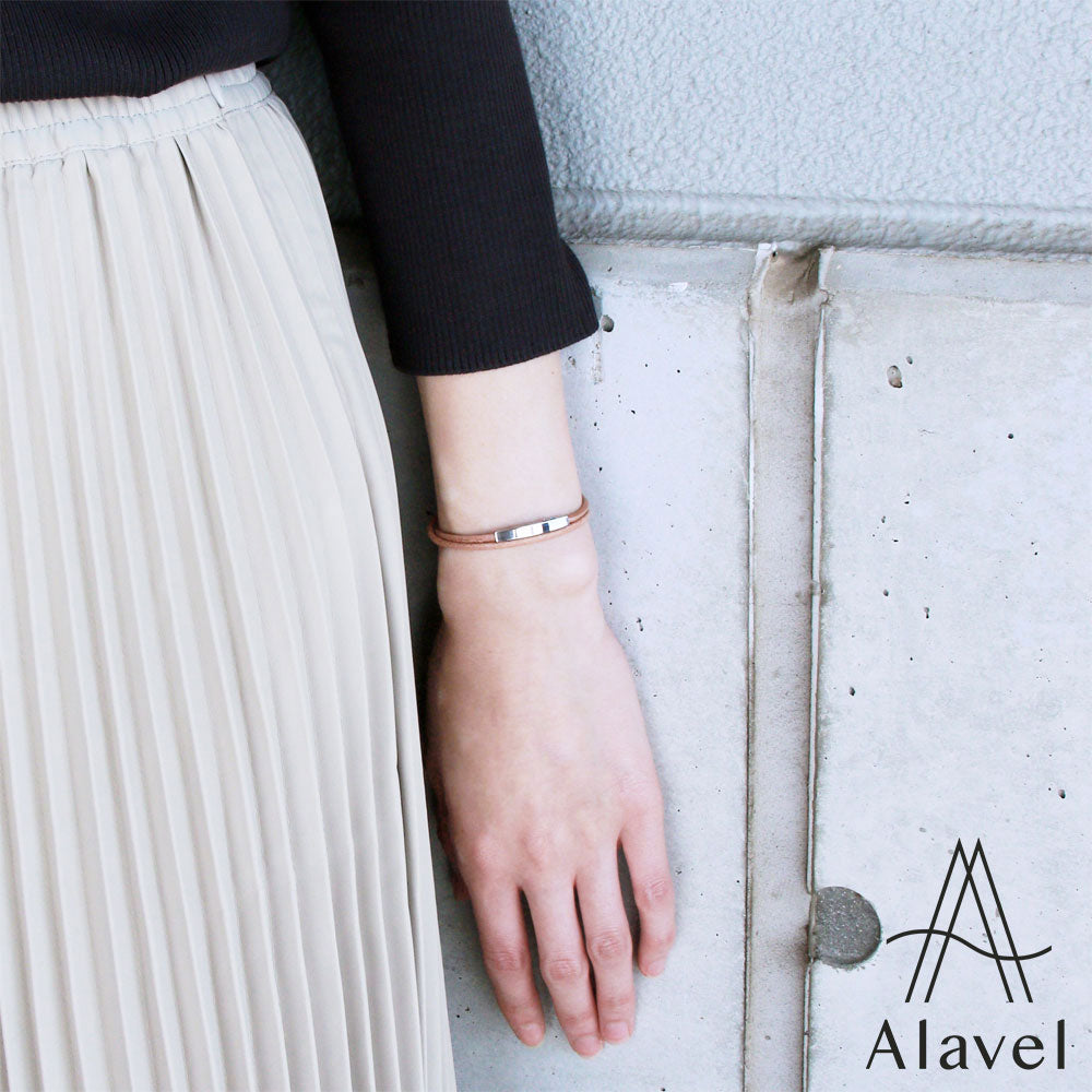 Alavel Choice of Leather Leather Birthstone 2strand Bracelet ABY Leatherー 2.5mm APZ4040